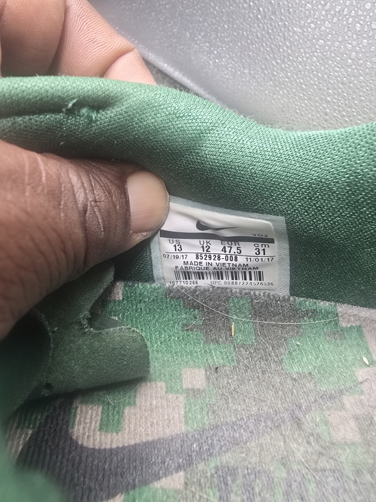 Nike Green Camo Skate Shoes with Black Swoosh main image 5